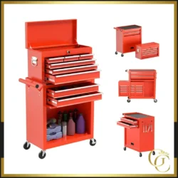 Hairdressing trolley will be red - professional tattoo trolley - cart for hair salon - professional tattoo furniture - professional barber furniture