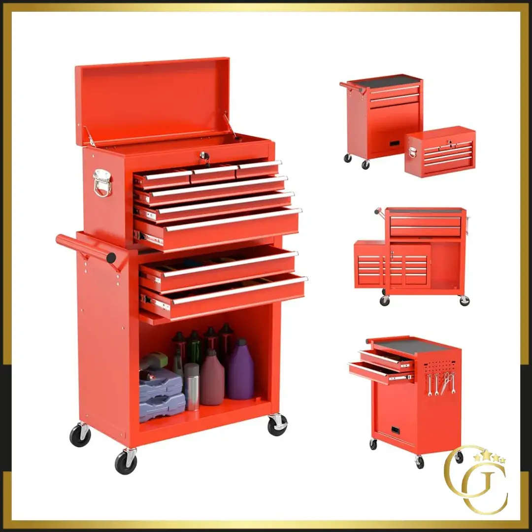 Servante de coiffure sera rouge - servante de tatouage professionnelle - chariot pour salon de coiffure - mobilier de tatouage professionnel - mobilier barbier professionnel