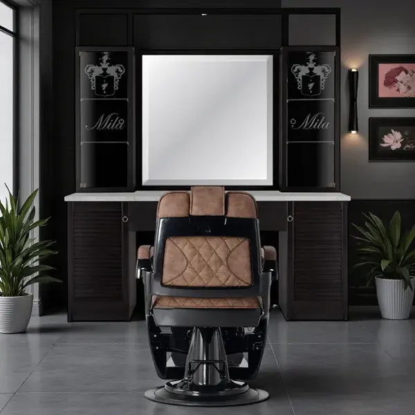 Vintage barber styling station - Vintage barber styling unit - Vintage styling station - Professional barber furniture -Hair salon furniture