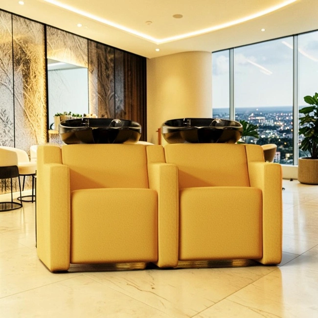 Bac à shampoing alba SOFA 2 places- Bac de lavage massant - Mobilier de coiffure professionnel - bac de lavage pour salon de coiffure - bac de lavage alba SOFA 2 places
