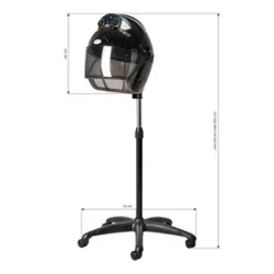 Centurion LVI-203S Black (2) Gabbiano centurion lvi-203s dryer helmet black - Gabbiano stand-up dryer helmet - Gabbiano hair dryer helmet - professional dryer helmet - Professional hairdressing equipment