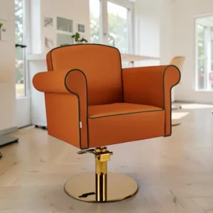 Fauteuil ART DECO (1) fauteuil de coiffure - mobilier de coiffure professionnel - chaise de coiffure - siège de coiffure - fauteuil de coiffure pour femme - meubles pour salon de coiffure - fauteuil de coiffure hydraulique - fauteuil coiffeur base carrée - fauteuil de coiffure éco-cuir - siège de coiffure design gris