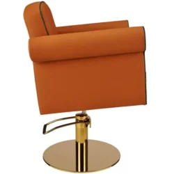 Fauteuil ART DECO (3) fauteuil de coiffure - mobilier de coiffure professionnel - chaise de coiffure - siège de coiffure - fauteuil de coiffure pour femme - meubles pour salon de coiffure - fauteuil de coiffure hydraulique - fauteuil coiffeur base carrée - fauteuil de coiffure éco-cuir - siège de coiffure design gris