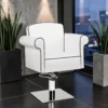 fauteuil de coiffure - mobilier de coiffure professionnel - chaise de coiffure - siège de coiffure - fauteuil de coiffure pour femme - meubles pour salon de coiffure - fauteuil de coiffure hydraulique - fauteuil coiffeur base carrée - fauteuil de coiffure éco-cuir - siège de coiffure design gris