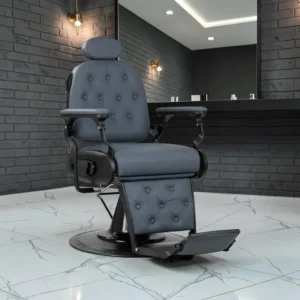 professional barber chair – vintage barber chair – adjustable barber chair – high-end barbershop furniture – industrial barber chair – M2 faux leather barber chair – reclining backrest barber chair – chrome base barber chair – client comfort barber chair – designer barber furniture – aluminum armrest barber chair – adjustable headrest barber chair – retro barber chair – sturdy barber chair – ergonomic barber chair – premium barbershop furniture – black leather barber chair – hydraulic adjustment barber chair – stable barber chair – trendy barber furniture