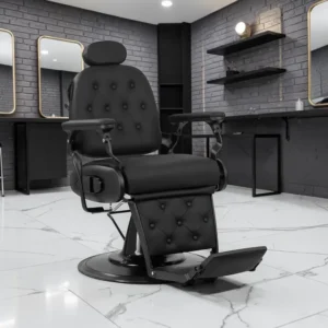 professional barber chair – vintage barber chair – adjustable barber chair – high-end barbershop furniture – industrial barber chair – M2 faux leather barber chair – reclining backrest barber chair – chrome base barber chair – client comfort barber chair – designer barber furniture – aluminum armrest barber chair – adjustable headrest barber chair – retro barber chair – sturdy barber chair – ergonomic barber chair – premium barbershop furniture – black leather barber chair – hydraulic adjustment barber chair – stable barber chair – trendy barber furniture