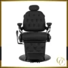 Fauteuil de barbier leo full black - chaise Barbier LEO full black - Fauteuil de Barbier full black Black - Fauteuil de coiffure LEO full black - mobilier de coiffure haut de gamme