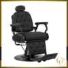 Fauteuil de barbier leo full black - chaise Barbier LEO full black - Fauteuil de Barbier full black Black - Fauteuil de coiffure LEO full black - mobilier de coiffure haut de gamme