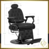 Fauteuil de barbier leo full black - chaise Barbier LEO full black - Fauteuil de Barbier full black Black - Fauteuil de coiffure LEO full black - mobilier de coiffure haut de gamme