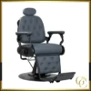 Fauteuil de barbier leo gris - chaise Barbier LEO gris - Fauteuil de Barbier full gris - Fauteuil de coiffure LEO gris - mobilier de coiffure haut de gamme