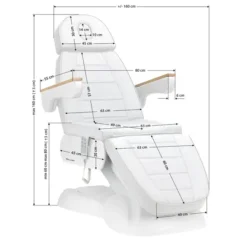 Lux 273B Blanc (11) Fauteuil de soins esthétique Lux 273b - mobilier esthétique pour salon SPA - Mobilier Esthétique Professionnel - Fauteuil Esthétique Électrique - Fauteuil esthétique électrique blanc - SILLON Lux 273b 3