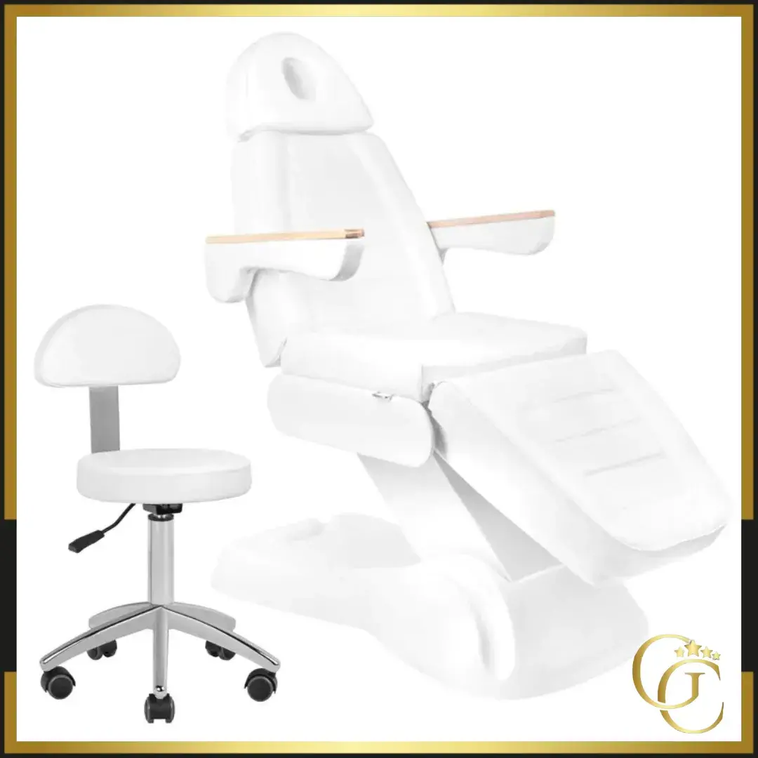 Pack sillon lux 273b + stool am-304 white - pack Sillon Lux 273b - pack beauty chair - professional beauty furniture - High-End Beauty Furniture
