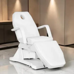 SOFT 1 WHITE Engine (1) Electric beauty treatment chair - Professional beauty table - High-end beauty chair - Professional beauty furniture - 4-motor electric chair - Heated treatment table - Adjustable beauty chair - Motorized beauty bed - Professional spa equipment - Premium PU beauty chair