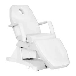 SOFT 1 WHITE Motor (2) Electric beauty treatment chair - Professional beauty table - High-end beauty chair - Professional beauty furniture - 4-motor electric chair - Heated treatment table - Adjustable beauty chair - Motorized beauty bed - Professional spa equipment - Premium PU beauty chair