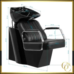 Bac à shampoing patrizio black - Bac de lavage patrizio black - Mobilier de coiffure professionnel - bac de lavage pour salon de coiffure - bac de lavage professionnel