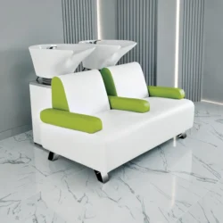 Bac lavage BOOM 2 Places (2) bac à shampoing - bac coiffure ergonomique - meuble lavage salon - vasque céramique basculante - bac shampoing compact - fauteuil lavage professionnel - structure polypropylène résistante - siège réglable salon - bac lavage noir premium - équipement coiffure durable - bac shampoing confortable - mobilier salon coiffure - bac lavage haute qualité - vasque profonde ergonomique - bac shampoing design moderne