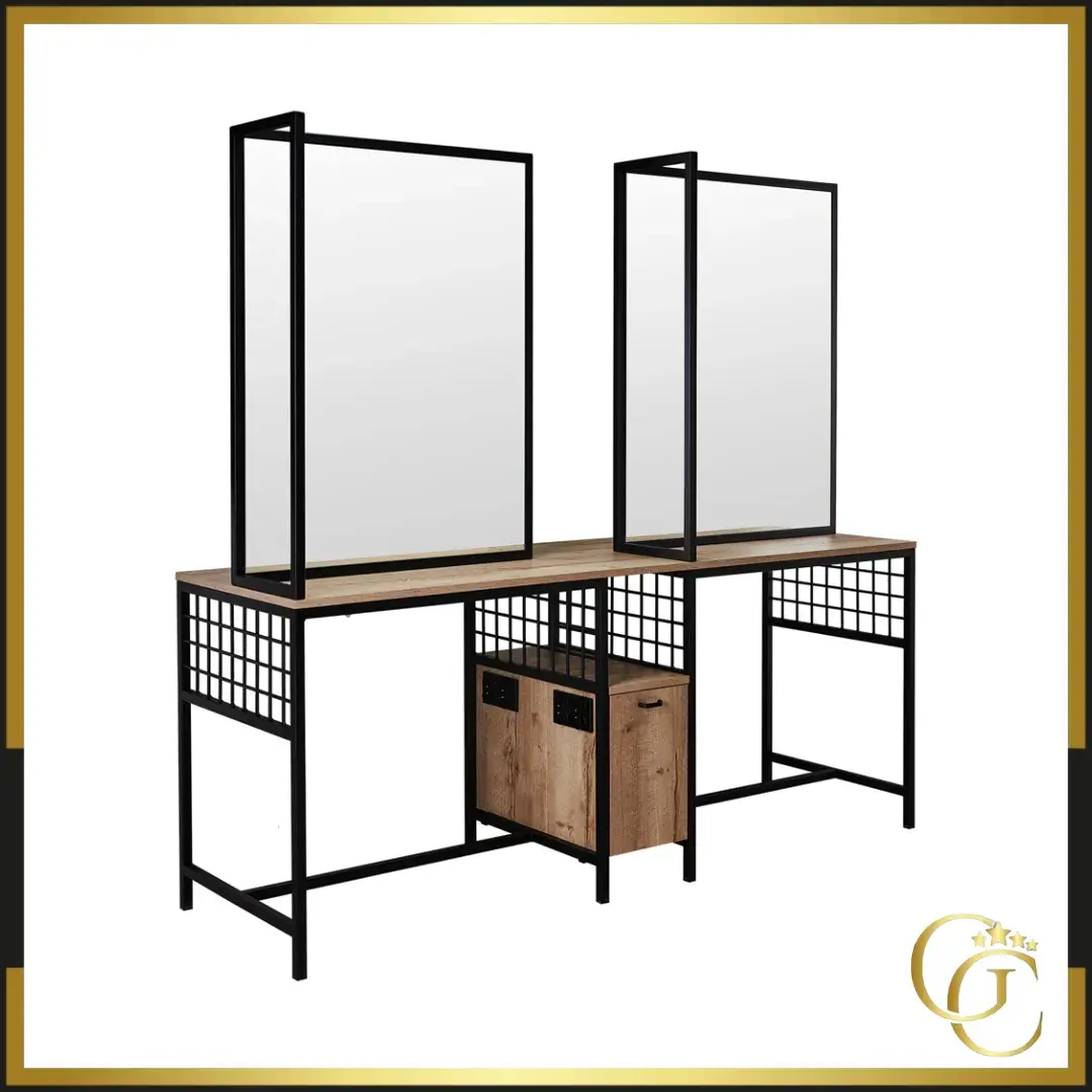 Coiffeuse centrale loft iv island - Poste de coiffage loft iv island - Poste de coiffage pour salon de coiffure - mobilier de coiffure professionnel - meuble pour pour salon de coiffure