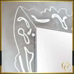 Coiffeuse murale rialto Coiffeuse murale rialto - -poste de coiffage rialto led - poste de coiffure rialto - mobilier de coiffure professionnel - meuble pour pour salon de coiffure