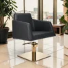 fauteuil de coiffure - mobilier de coiffure professionnel - chaise de coiffure - siège de coiffure - fauteuil de coiffure pour femme - meubles pour salon de coiffure - fauteuil de coiffure hydraulique - fauteuil coiffeur base carrée - fauteuil de coiffure éco-cuir - siège de coiffure design gris