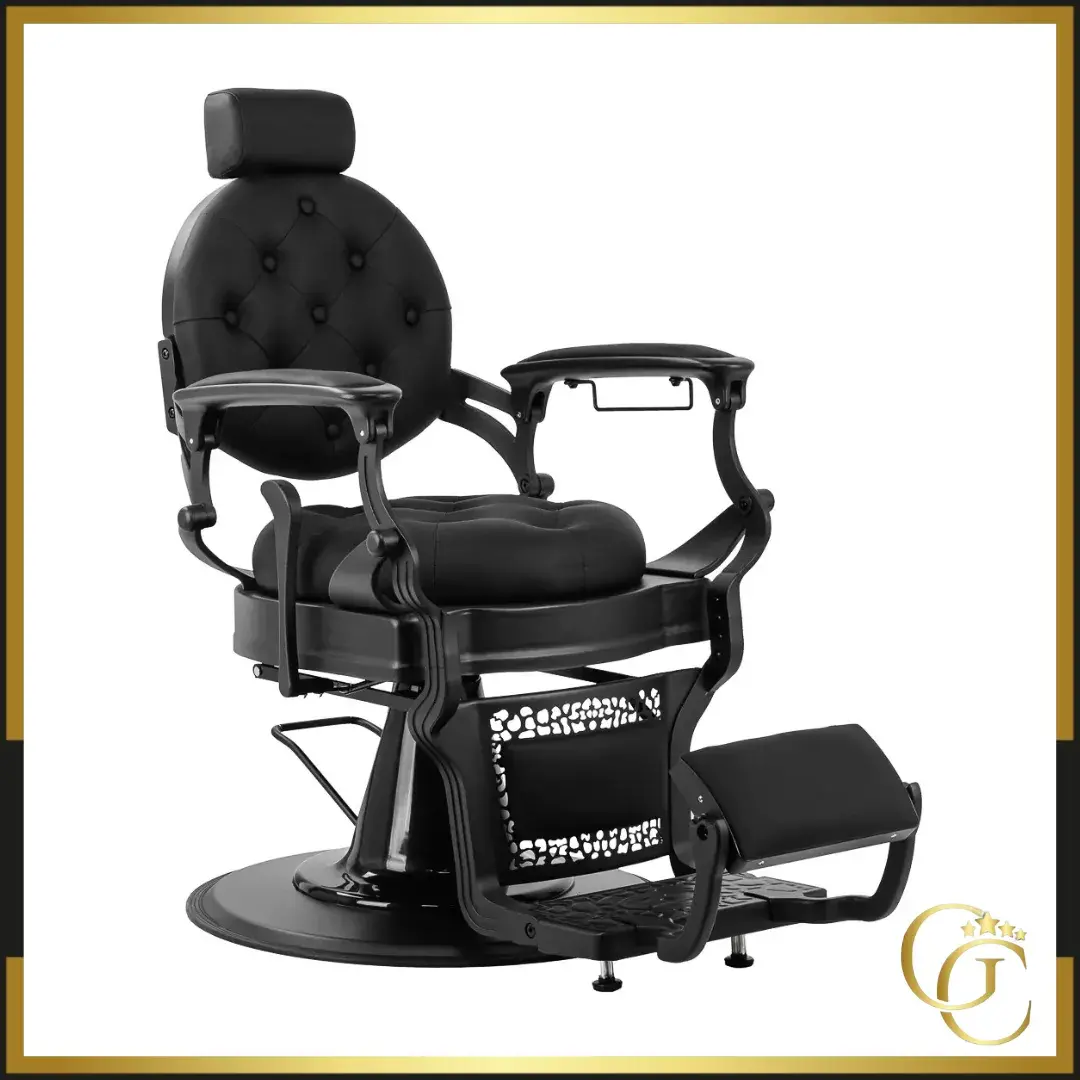 Fauteuil de barbier niccolo b - chaise de Barbier niccolo b - Fauteuil de coiffure pour homme - chaise de coiffure vintage - mobilier de barbier professionnel