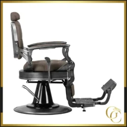 Fauteuil de barbier niccolo BR - chaise de Barbier niccolo BR- Fauteuil de coiffure pour homme - chaise de coiffure vintage - mobilier de barbier professionnel