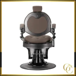 Fauteuil de barbier niccolo BR - chaise de Barbier niccolo BR- Fauteuil de coiffure pour homme - chaise de coiffure vintage - mobilier de barbier professionnel