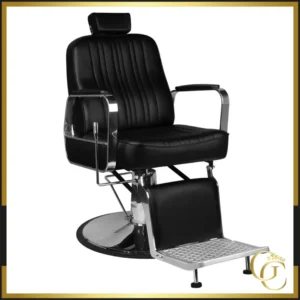 Fauteuil de barbier patrizio black - chaise de barbier patrizio black - Fauteuil de coiffure professionnel - mobilier pour salon de coiffure - chaise de coiffure professionnel