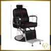 Fauteuil de barbier patrizio black - chaise de barbier patrizio black - Fauteuil de coiffure professionnel - mobilier pour salon de coiffure - chaise de coiffure professionnel