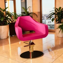 TIDE hairdressing chair - professional hairdressing furniture - hairdressing chair - hairdressing seat - ladies' hairdressing chair - hairdressing salon furniture - hydraulic hairdressing chair - square base hairdresser chair - faux leather hairdressing chair - grey designer hairdressing seat