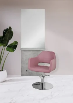 MAREA (10) hairdressing chair - professional hairdressing furniture - hairdressing chair - hairdressing seat - ladies' hairdressing chair - hairdressing salon furniture - hydraulic hairdressing chair - square base hairdresser chair - faux leather hairdressing chair - grey designer hairdressing seat