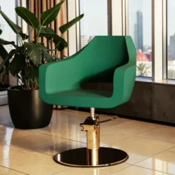 MAREA (2) hairdressing chair - professional hairdressing furniture - hairdressing chair - hairdressing seat - ladies' hairdressing chair - hairdressing salon furniture - hydraulic hairdressing chair - square base hairdresser chair - faux leather hairdressing chair - grey designer hairdressing seat