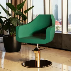 MAREA (2) hairdressing chair - professional hairdressing furniture - hairdressing chair - hairdressing seat - ladies' hairdressing chair - hairdressing salon furniture - hydraulic hairdressing chair - square base hairdresser chair - faux leather hairdressing chair - grey designer hairdressing seat
