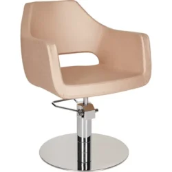MAREA (5) hairdressing chair - professional hairdressing furniture - hairdressing chair - hairdressing seat - ladies' hairdressing chair - hairdressing salon furniture - hydraulic hairdressing chair - square base hairdresser chair - faux leather hairdressing chair - grey designer hairdressing seat