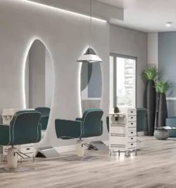 CLOUD Hairdressing mirror nuvola - Hairdressing station nuvola- Wall-mounted hairdresser nuvola - Hairdressing station for hairdressing salon - professional hairdressing furniture - furniture for hairdressing salon - furniture ceriotti