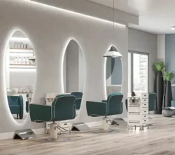 CLOUD (2) Hairdressing mirror nuvola - Hairdressing station nuvola- Wall-mounted hairdresser nuvola - Hairdressing station for hairdressing salon - professional hairdressing furniture - furniture for hairdressing salon - furniture ceriotti