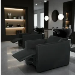 PEEK POWER + Black (3) Bac à shampoing électrique peek power + - Bac de lavage peek power + - Mobilier de coiffure professionnel - bac de lavage pour salon de coiffure - bac de lavage électrique