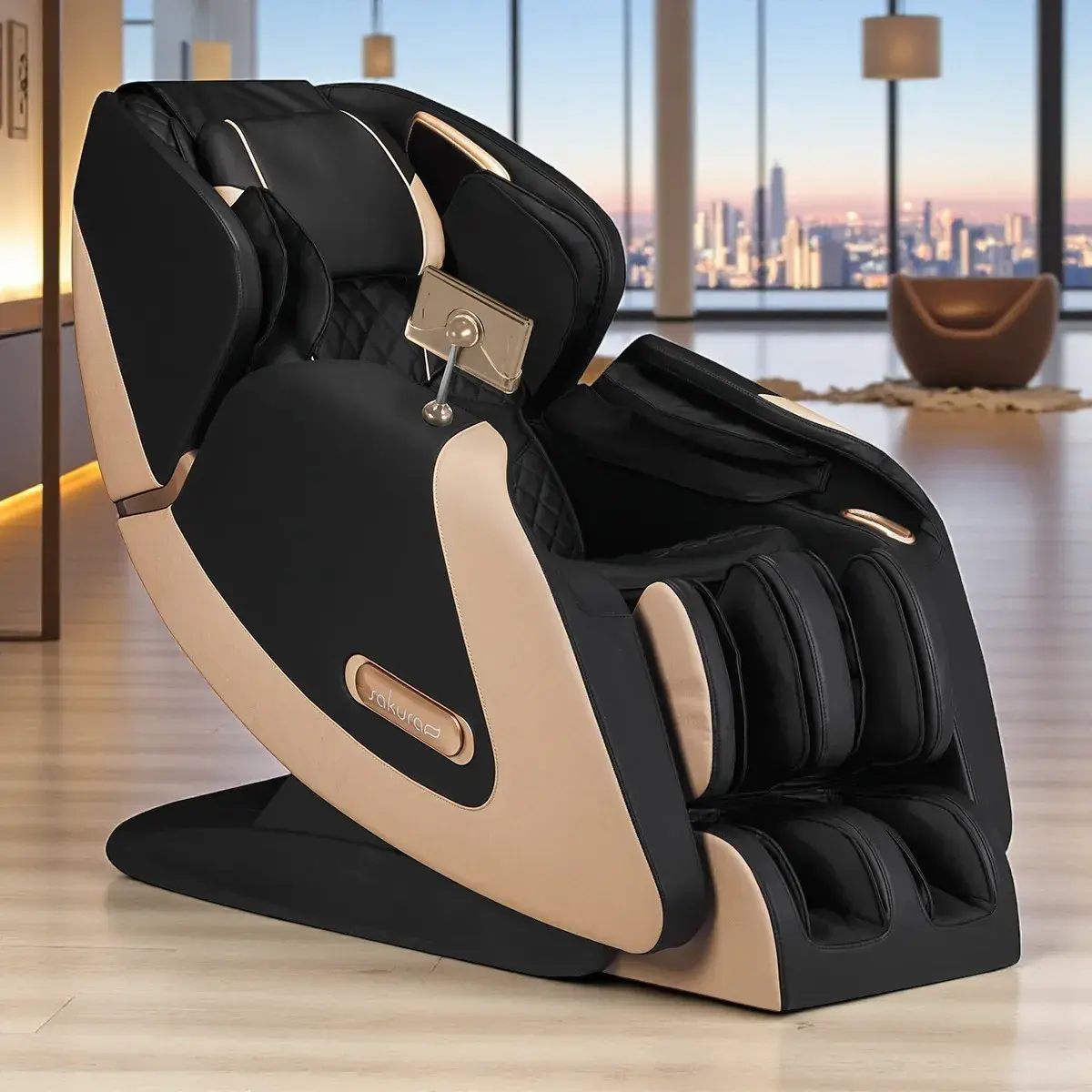 Sakura Luxury 808 BBR Fauteuil de massage sakura 308 black br - Fauteuil massant de luxe - Fauteuil de massage professionnel - Fauteuil de massage SPA - Fauteuil de massage haut de gamme