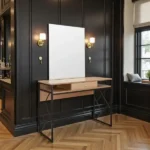 Coiffeuse murale loft s - Poste de coiffage loft s - Coiffeuse avec miroir loft s- coiffeuse pour salon de coiffure - mobilier de coiffure professionnel - meuble pour pour salon de coiffure