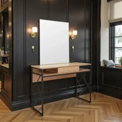 Coiffeuse murale loft s - Poste de coiffage loft s - Coiffeuse avec miroir loft s- coiffeuse pour salon de coiffure - mobilier de coiffure professionnel - meuble pour pour salon de coiffure