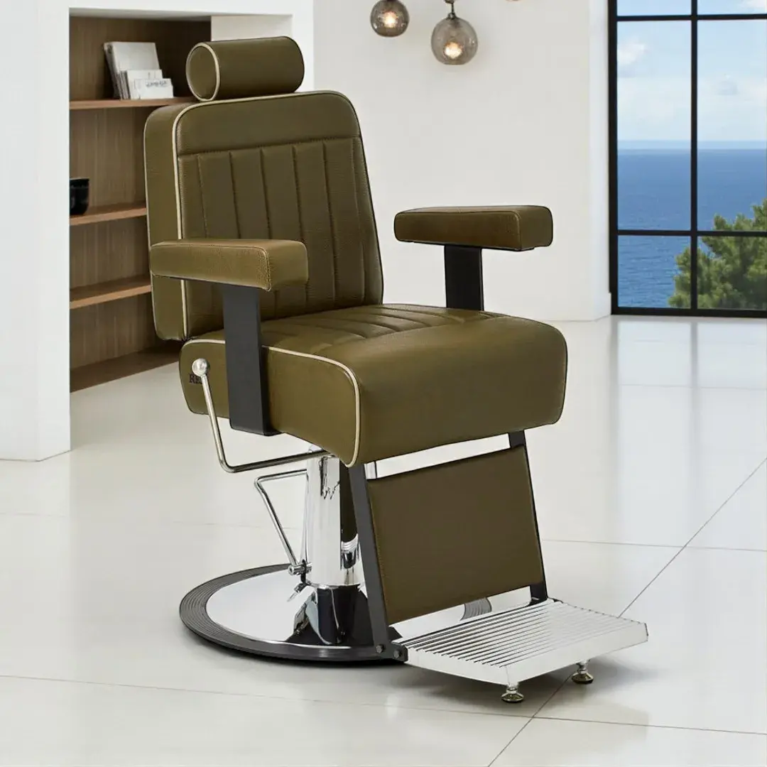 Brookland Barber (15) Fauteuil de barbier brookland - chaise de Barbier brookland - Fauteuil de coiffure pour homme - chaise de coiffure vintage - mobilier de barbier professionnel