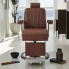 Fauteuil de barbier brookland - chaise de Barbier brookland - Fauteuil de coiffure pour homme - chaise de coiffure vintage - mobilier de barbier professionnel