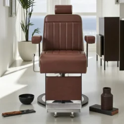 Fauteuil de barbier brookland - chaise de Barbier brookland - Fauteuil de coiffure pour homme - chaise de coiffure vintage - mobilier de barbier professionnel
