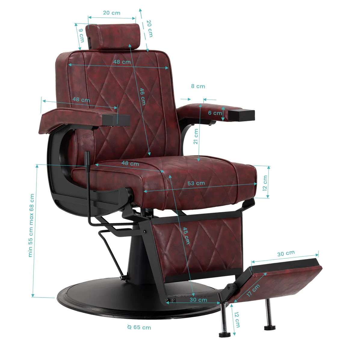 Anders BR Barber Chair - Anders BR Barber Chair - Anders BR Barber Chair - Professional Hair Salon Furniture - Professional Barber Chair