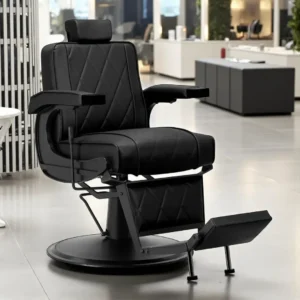 Fauteuil de barbier anders full black - Fauteuil barbier Anders full black - chaise barbier Anders full black - mobilier de coiffure professionnel - Fauteuil barbier professionnel