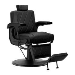 Fauteuil de barbier anders full black - Fauteuil barbier Anders full black - chaise barbier Anders full black - mobilier de coiffure professionnel - Fauteuil barbier professionnel