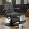 Fauteuil de barbier anders full grey - Fauteuil barbier Anders full grey - chaise barbier Anders full grey - mobilier de coiffure professionnel - Fauteuil barbier professionnel