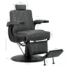 Fauteuil de barbier anders full grey - Fauteuil barbier Anders full grey - chaise barbier Anders full grey - mobilier de coiffure professionnel - Fauteuil barbier professionnel