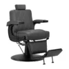 Fauteuil de barbier anders full grey - Fauteuil barbier Anders full grey - chaise barbier Anders full grey - mobilier de coiffure professionnel - Fauteuil barbier professionnel