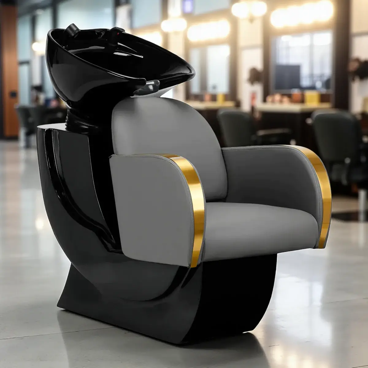 Bac Garance Gris (1) Bac à Shampoing Garance Gris - Bac de lavage Garance Gris - Bac à Shampoing pour salon de coiffure - Bac de lavage pour salon de coiffure - mobilier de coiffure haut de gamme