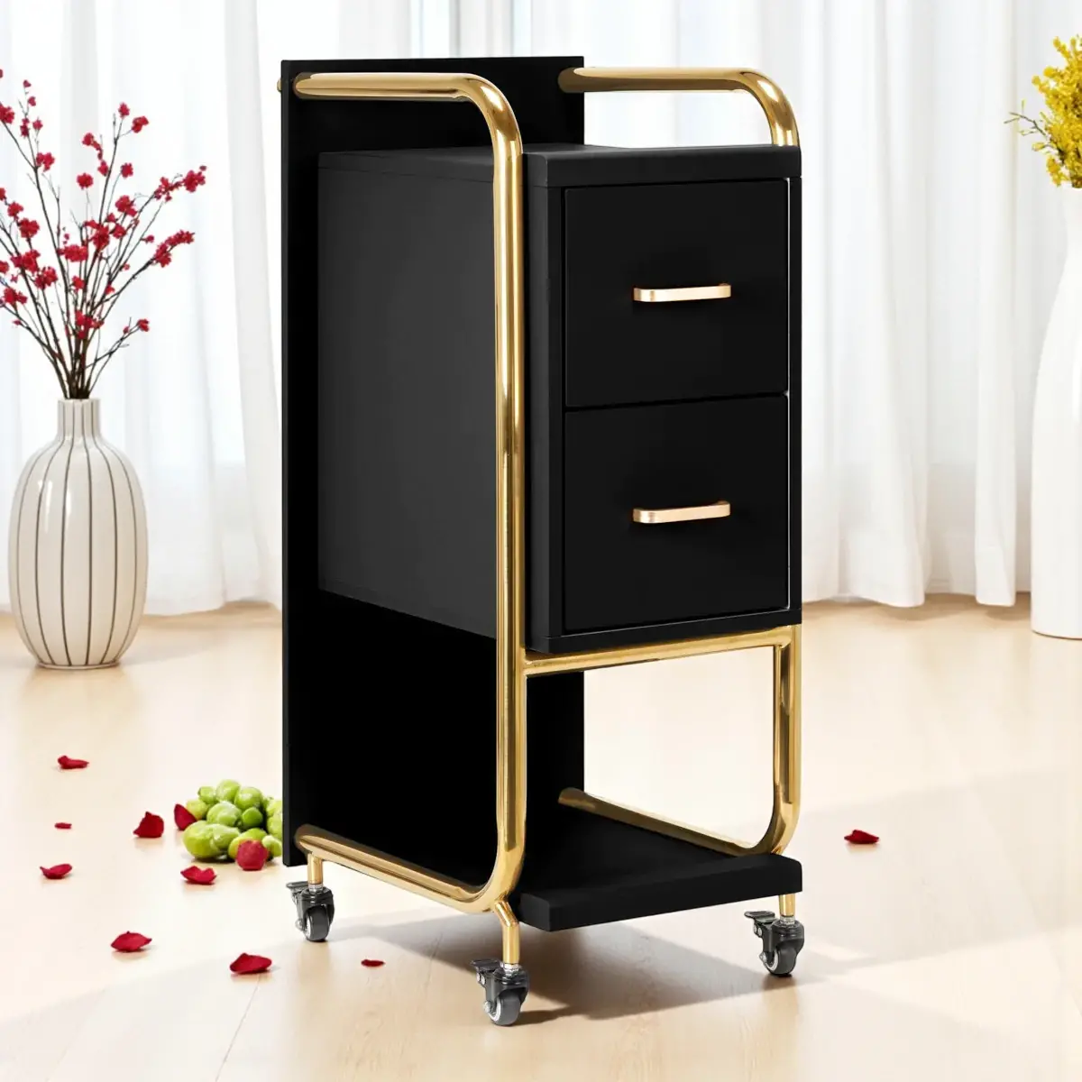 Chariot Garance Gold Chariot de Coiffure Garance - meuble de rangement Garance - mobilier de coiffure professionnel - meuble de rangement Garance - Chariot pour salon de coiffure